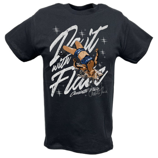 Charlotte Flair Do It With Flair Signature Black T-shirt by EWS | Extreme Wrestling Shirts