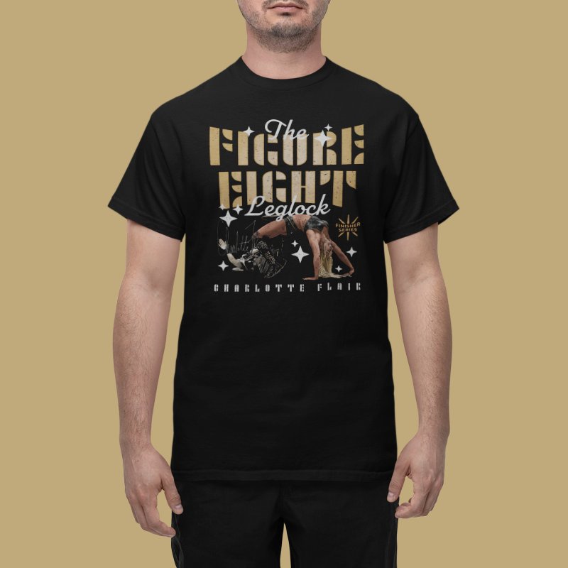 Load image into Gallery viewer, Charlotte Flair Figure Eight Leglock Black T-shirt by EWS | Extreme Wrestling Shirts
