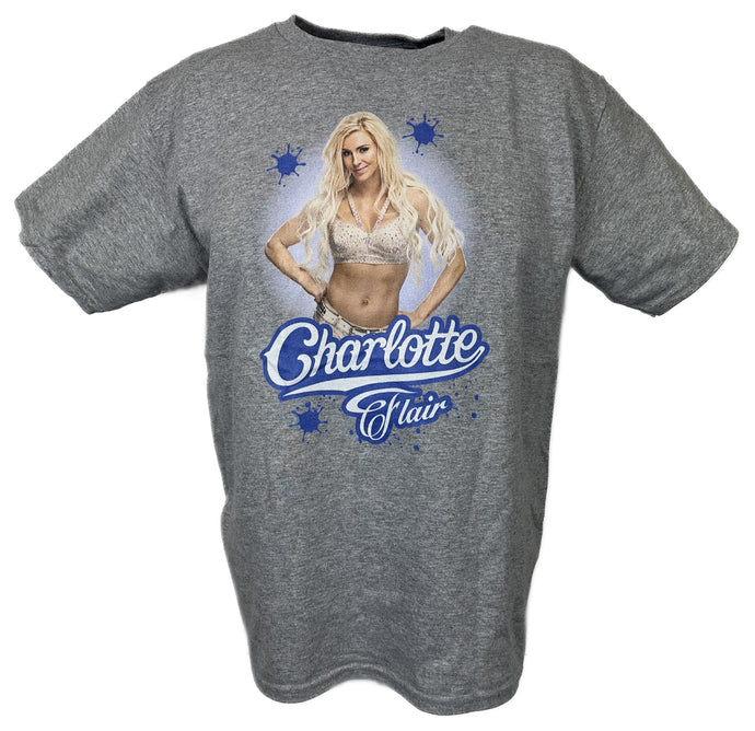 Charlotte Flair Pose WWE Youth Kids Grey T-shirt by WWE | Extreme Wrestling Shirts