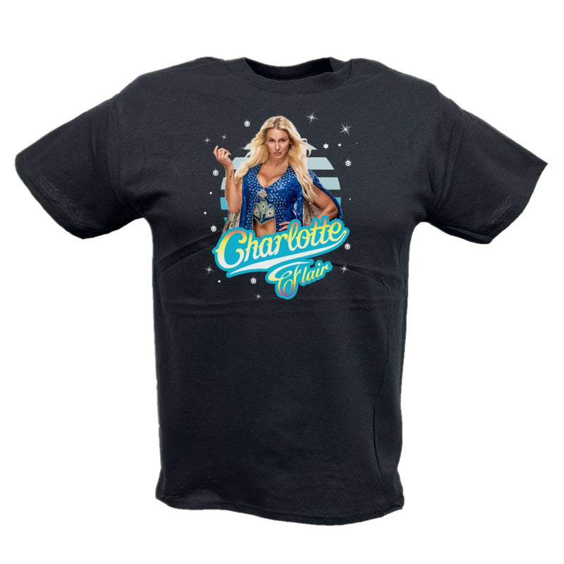 Load image into Gallery viewer, Charlotte Flair Starlight WWE Youth Kids Black T-shirt by EWS | Extreme Wrestling Shirts
