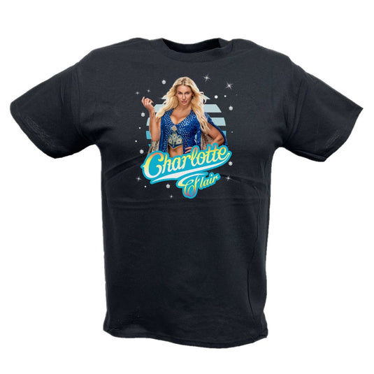 Charlotte Flair Starlight WWE Youth Kids Black T-shirt by EWS | Extreme Wrestling Shirts