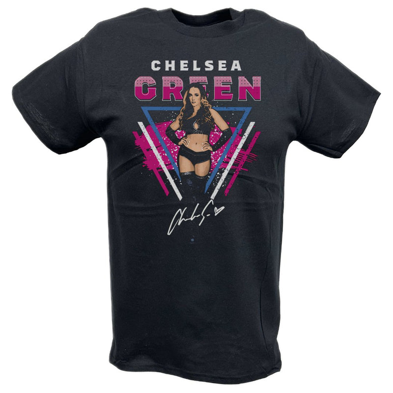 Load image into Gallery viewer, Chelsea Green Pose Black T-shirt by EWS | Extreme Wrestling Shirts
