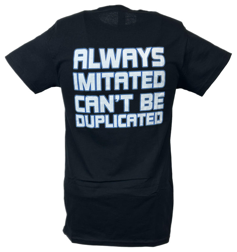 Load image into Gallery viewer, Chris Jericho Always Imitated Can&#39;t Be Duplicated Y2J Black T-shirt by EWS | Extreme Wrestling Shirts
