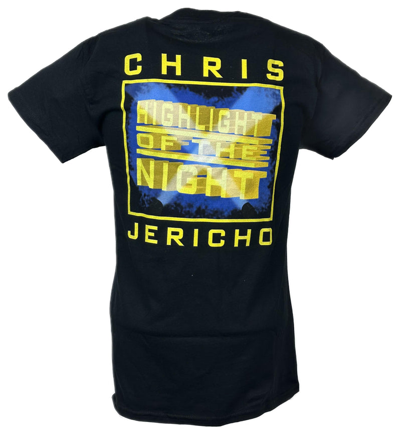 Load image into Gallery viewer, Chris Jericho Highlight of The Night Y2J Black T-shirt by EWS | Extreme Wrestling Shirts
