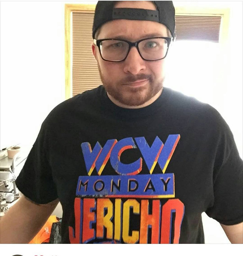 Load image into Gallery viewer, Chris Jericho WCW Monday Night Raw Jericholic Mens Black T-shirt Sports Mem, Cards &amp; Fan Shop &gt; Fan Apparel &amp; Souvenirs &gt; Wrestling by EWS | Extreme Wrestling Shirts
