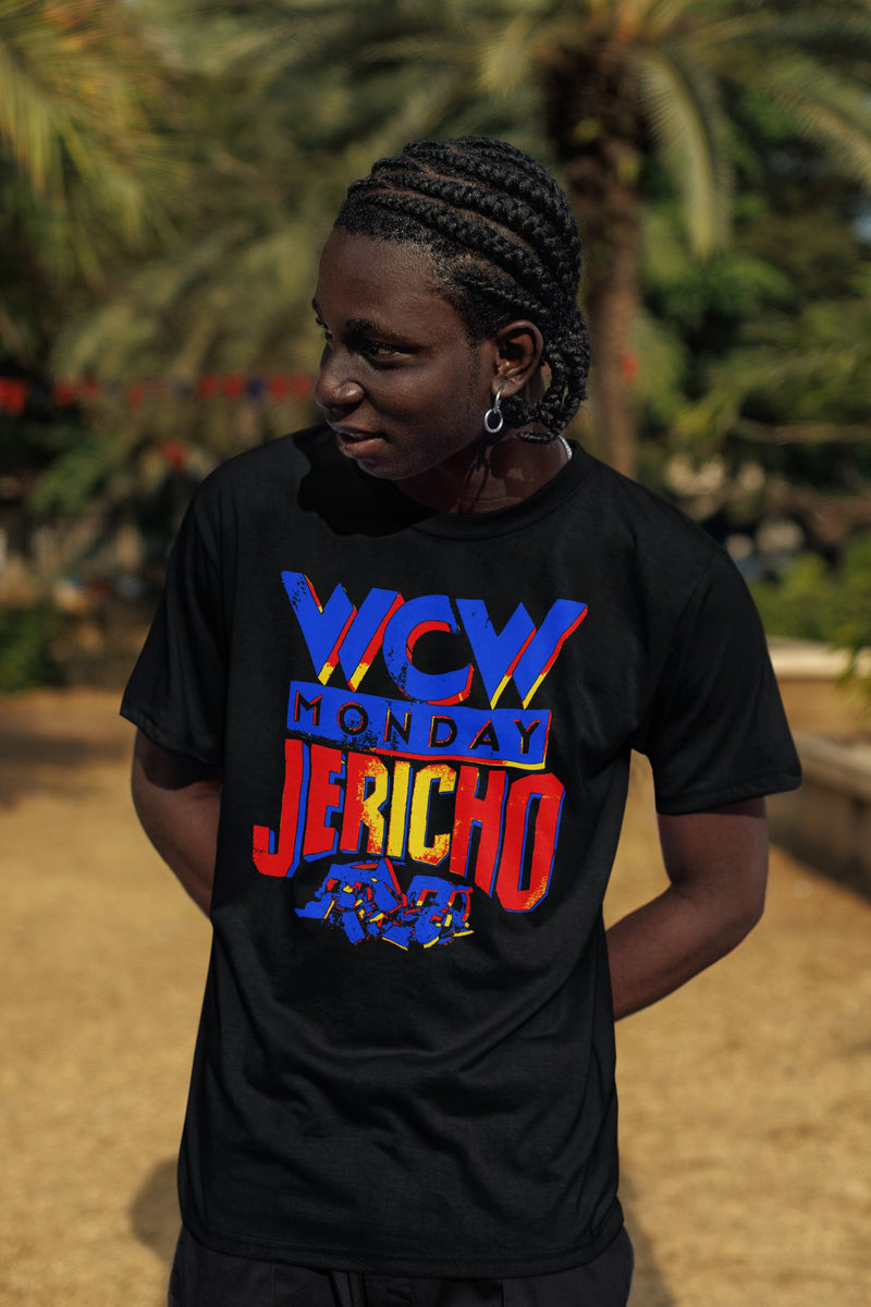 Load image into Gallery viewer, Chris Jericho WCW Monday Night Raw Jericholic Mens Black T-shirt Sports Mem, Cards &amp; Fan Shop &gt; Fan Apparel &amp; Souvenirs &gt; Wrestling by EWS | Extreme Wrestling Shirts
