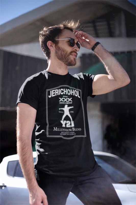 Load image into Gallery viewer, Chris Jericho Y2J 2000 Proof Jerichohol Mens T-shirt Sports Mem, Cards &amp; Fan Shop &gt; Fan Apparel &amp; Souvenirs &gt; Wrestling by EWS | Extreme Wrestling Shirts
