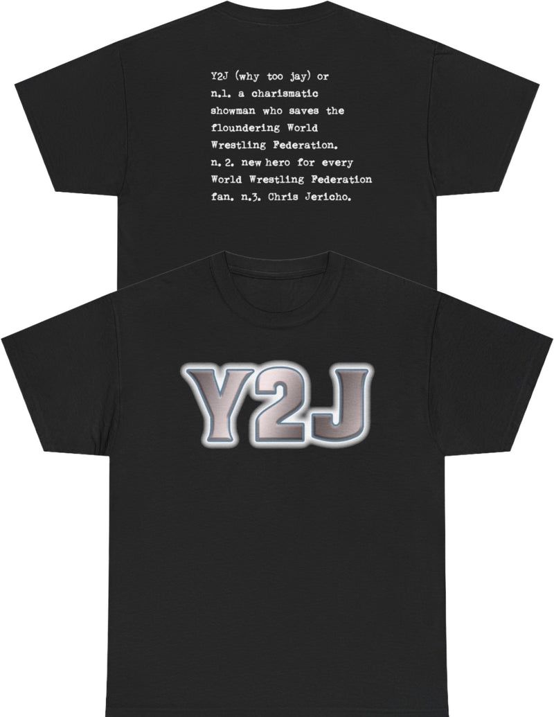 Load image into Gallery viewer, Chris Jericho Y2J New Hero Saves Us Black T-shirt by EWS | Extreme Wrestling Shirts
