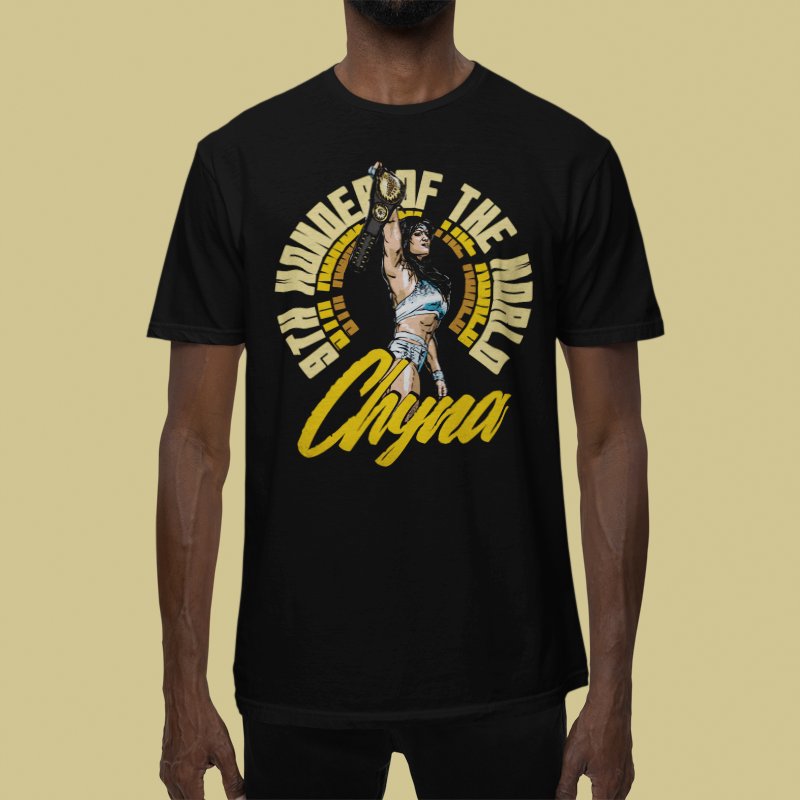 Load image into Gallery viewer, Chyna 9th Wonder Belt Black T-shirt by EWS | Extreme Wrestling Shirts
