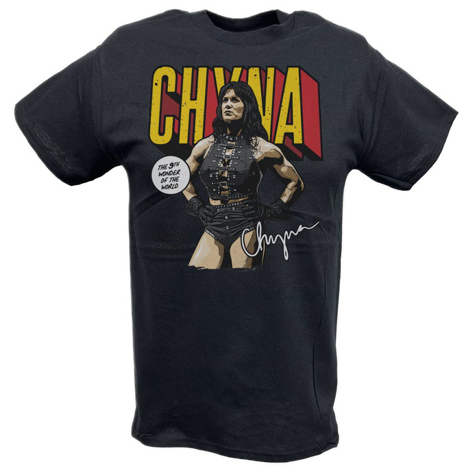 Chyna 9th Wonder Comic Black T-shirt by EWS | Extreme Wrestling Shirts