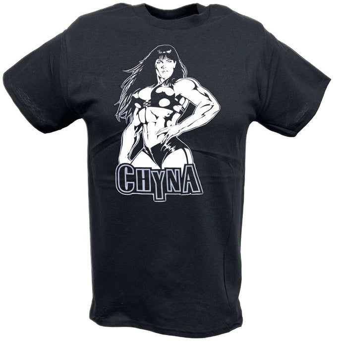 Chyna Black White Pose T-shirt by EWS | Extreme Wrestling Shirts