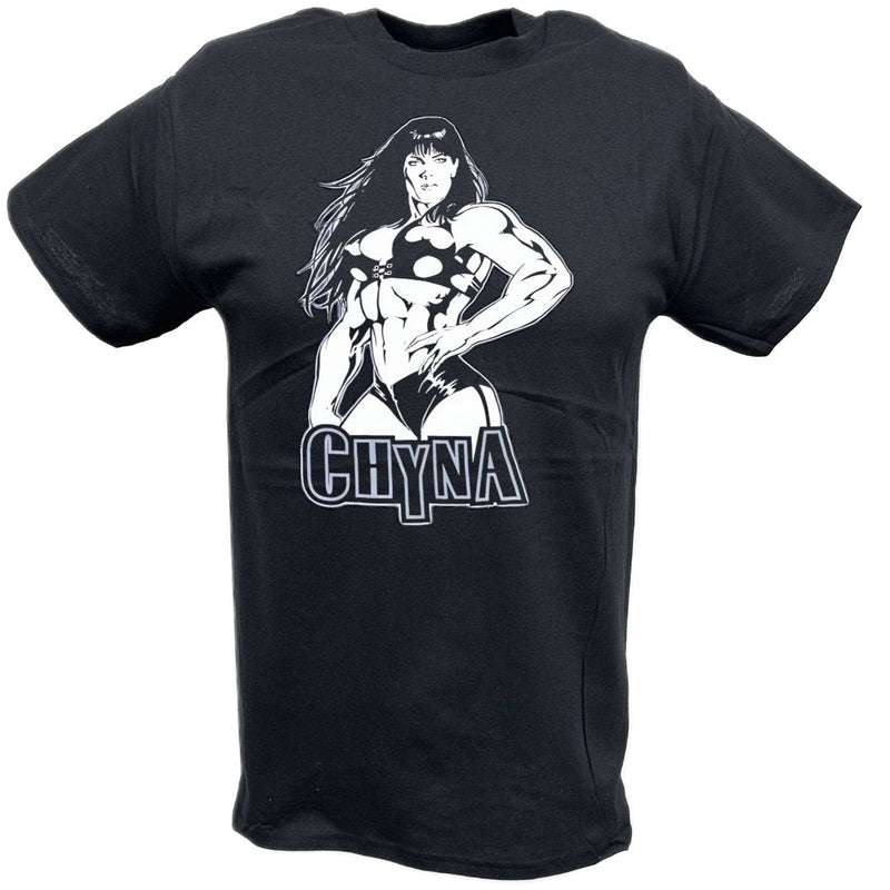 Load image into Gallery viewer, Chyna Black White Pose T-shirt by EWS | Extreme Wrestling Shirts
