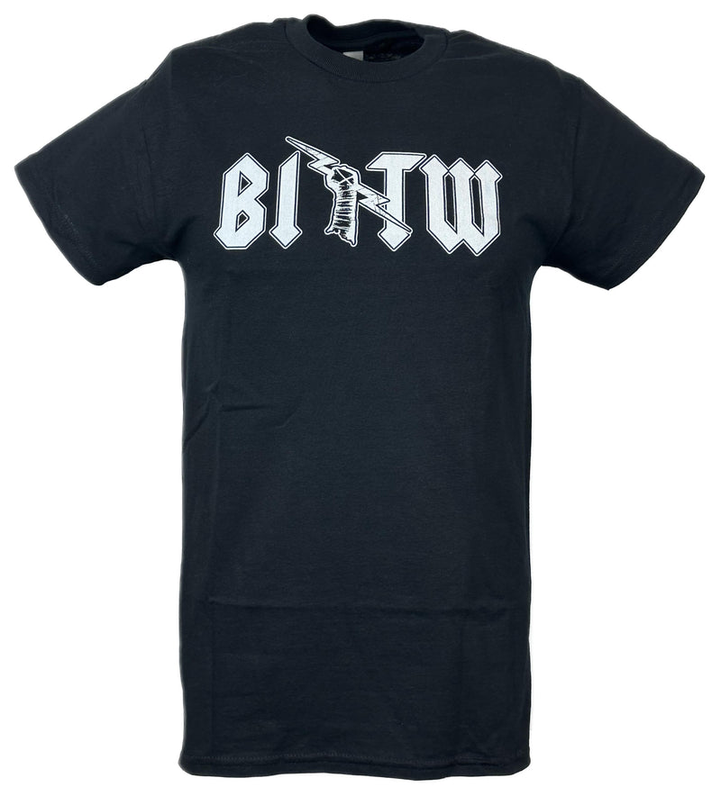 Load image into Gallery viewer, CM Punk Best In The World BITW Black and White Logo Black T-shirt by EWS | Extreme Wrestling Shirts
