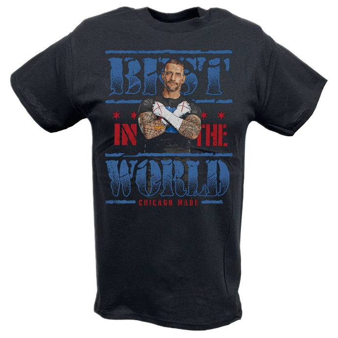 CM Punk Best In The World Chicago Made T-shirt by EWS | Extreme Wrestling Shirts