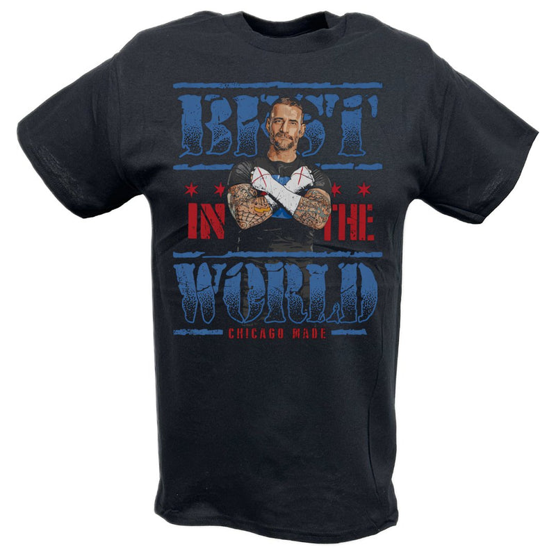 Load image into Gallery viewer, CM Punk Best In The World Chicago Made T-shirt by EWS | Extreme Wrestling Shirts
