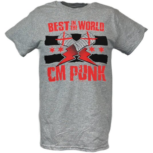 CM Punk Best In The World Cross Fists Logo T-shirt by EWS | Extreme Wrestling Shirts