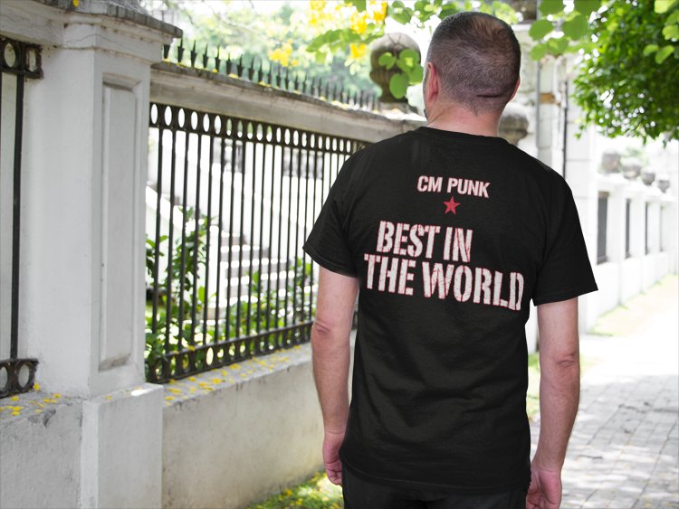 Load image into Gallery viewer, CM Punk Best In the World Mens Black Version T-shirt Sports Mem, Cards &amp; Fan Shop &gt; Fan Apparel &amp; Souvenirs &gt; Wrestling by EWS | Extreme Wrestling Shirts
