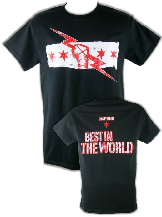CM Punk Best In the World Mens Black Version T-shirt Sports Mem, Cards & Fan Shop > Fan Apparel & Souvenirs > Wrestling by Hybrid Tees | Extreme Wrestling Shirts