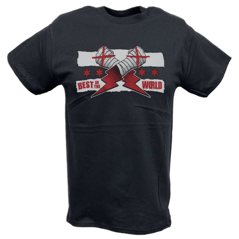 Load image into Gallery viewer, CM Punk Best In The World Returns Black T-shirt by EWS | Extreme Wrestling Shirts
