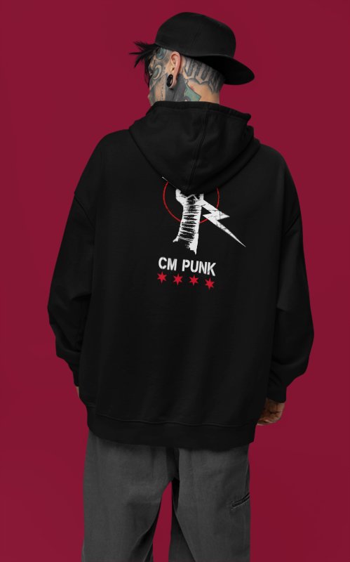 Load image into Gallery viewer, CM Punk BITW White Fists Pullover Hoody by EWS | Extreme Wrestling Shirts
