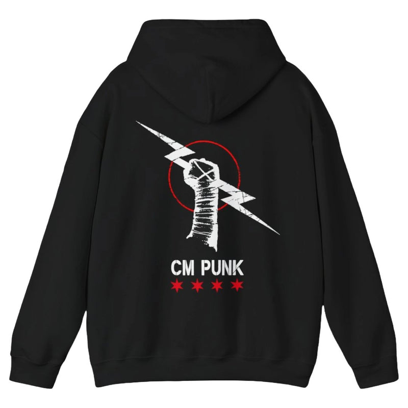 Load image into Gallery viewer, CM Punk BITW White Fists Pullover Hoody by EWS | Extreme Wrestling Shirts
