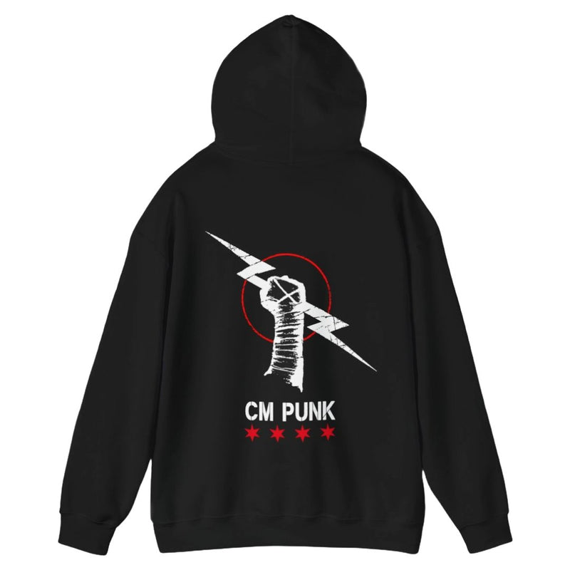 Load image into Gallery viewer, CM Punk BITW White Fists Pullover Hoody by EWS | Extreme Wrestling Shirts
