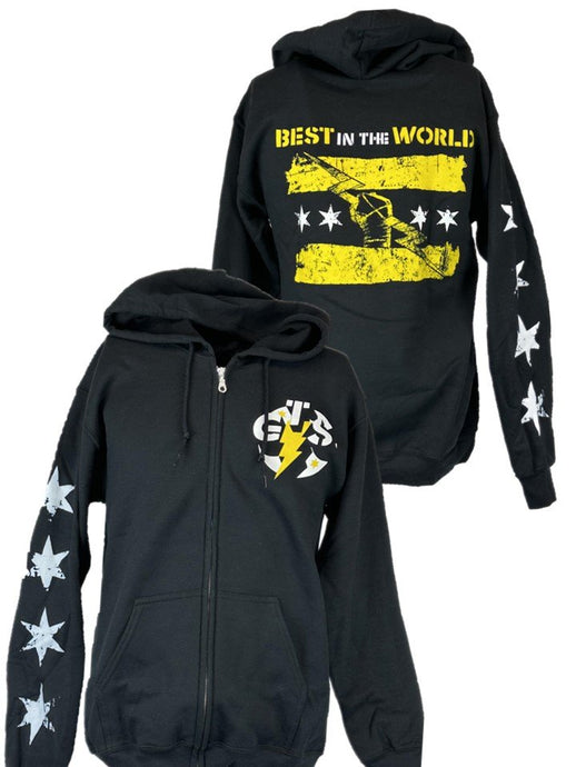 CM Punk GTS Best In The World Mens Zipper Hoody Sweatshirt Sports Mem, Cards & Fan Shop > Fan Apparel & Souvenirs > Wrestling by Hybrid Tees | Extreme Wrestling Shirts