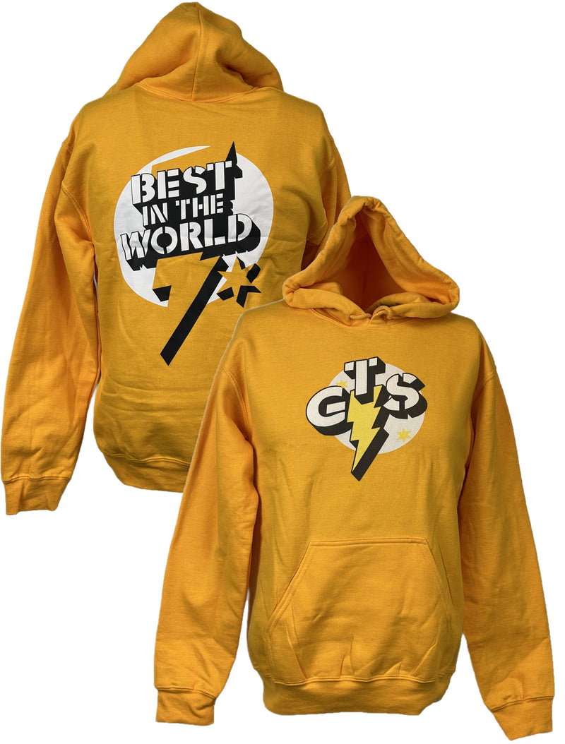 Load image into Gallery viewer, CM Punk GTS Go To Sleep Best In The World Gold Pullover Hoody by EWS | Extreme Wrestling Shirts
