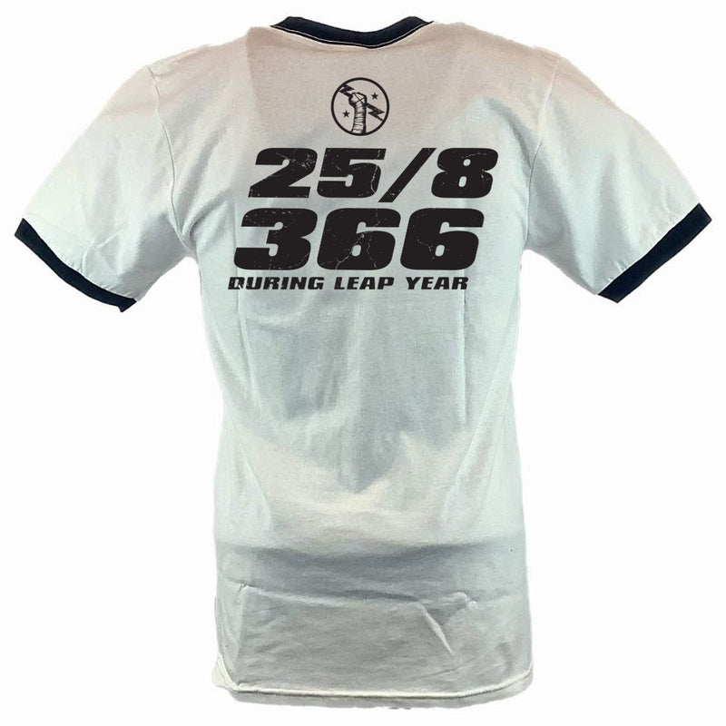 Load image into Gallery viewer, CM Punk Knees 2 Faces 25/8/365 White Ringer Mens T-shirt Sports Mem, Cards &amp; Fan Shop > Fan Apparel &amp; Souvenirs > Wrestling by EWS | Extreme Wrestling Shirts
