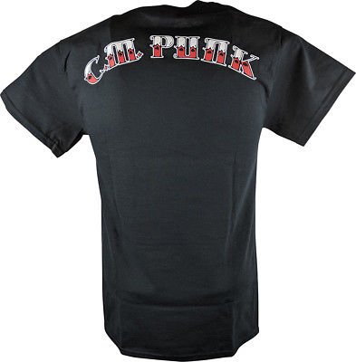 CM Punk Ribs Straight Edge Hard Core Mens Black T-shirt Sports Mem, Cards & Fan Shop > Fan Apparel & Souvenirs > Wrestling by Hybrid Tees | Extreme Wrestling Shirts