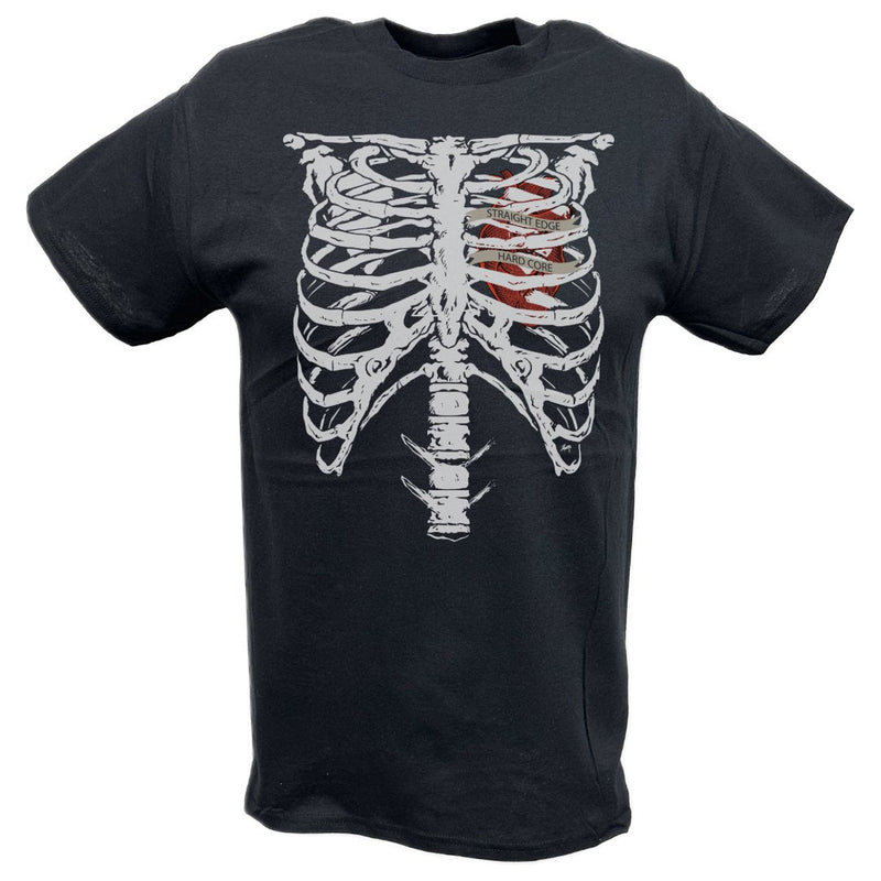 Load image into Gallery viewer, CM Punk Ribs Straight Edge Hard Core Mens Black T-shirt Sports Mem, Cards &amp; Fan Shop &gt; Fan Apparel &amp; Souvenirs &gt; Wrestling by Hybrid Tees | Extreme Wrestling Shirts
