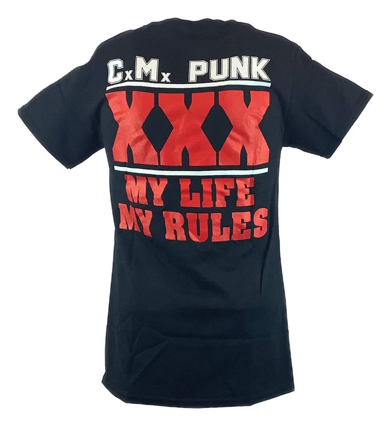 Load image into Gallery viewer, CM Punk Straight Edge Hardcore My Life Rules Mens T-shirt Sports Mem, Cards &amp; Fan Shop &gt; Fan Apparel &amp; Souvenirs &gt; Wrestling by Hybrid Tees | Extreme Wrestling Shirts
