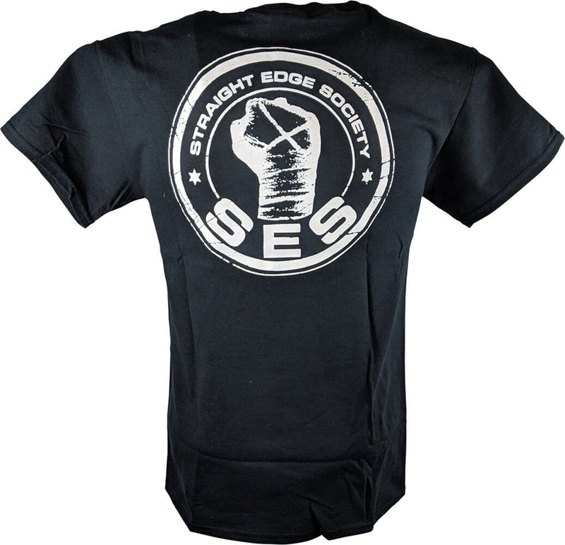 Load image into Gallery viewer, CM Punk Straight Edge Society SES Mens Black T-shirt Sports Mem, Cards &amp; Fan Shop &gt; Fan Apparel &amp; Souvenirs &gt; Wrestling by Hybrid Tees | Extreme Wrestling Shirts
