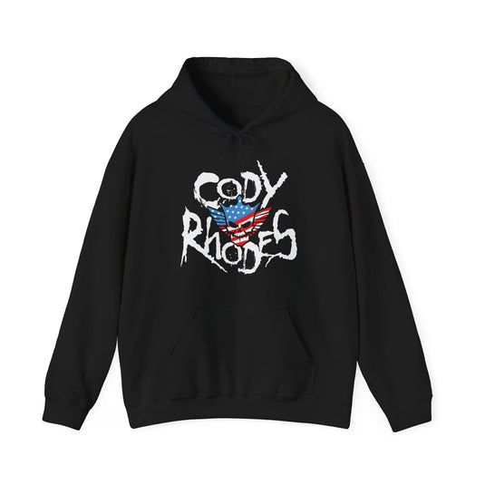Cody Rhodes Signature Logo Black Pullover Hoody by EWS | Extreme Wrestling Shirts