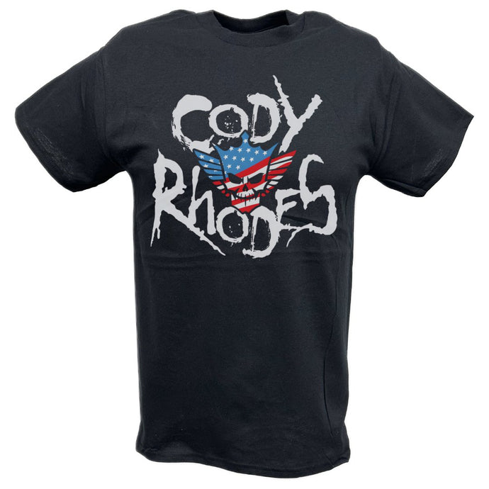 Cody Rhodes Signature Logo Black T-shirt by EWS | Extreme Wrestling Shirts