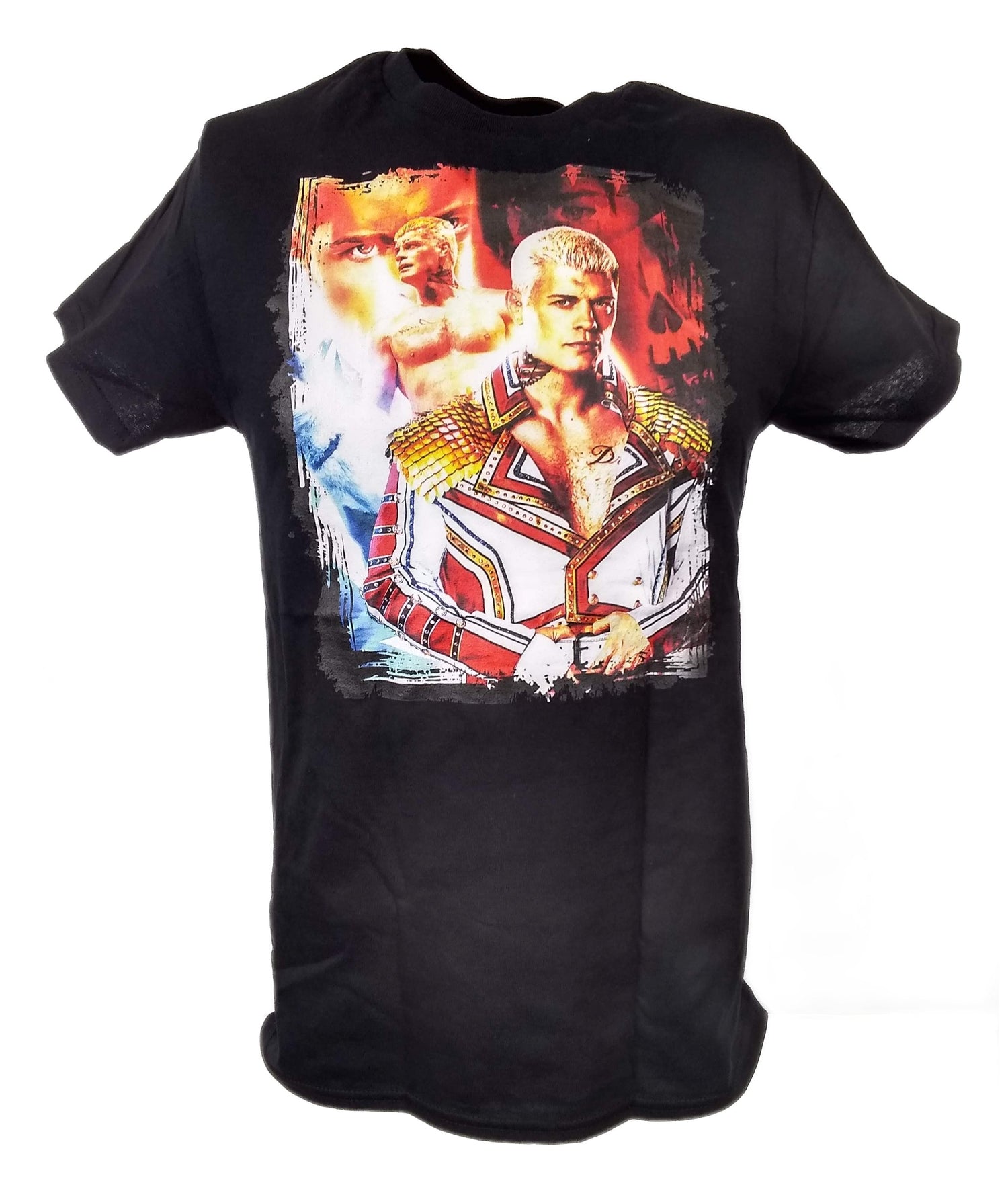 Cody Rhodes Three Faces Mens Black T-shirt - Extreme Wrestling Shirts
