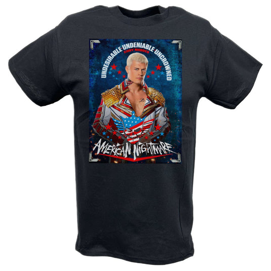 Cody Rhodes Undesirable Undeniable Uncrowned T-shirt by EWS | Extreme Wrestling Shirts