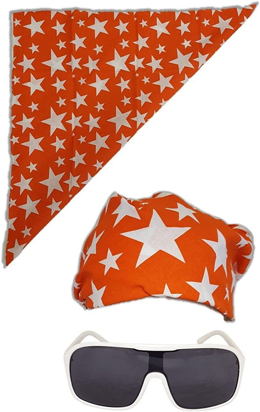 Colored Stars Bandana White Sunglasses for Macho Man Costume Sports Mem, Cards & Fan Shop > Fan Apparel & Souvenirs > Wrestling by Macho Man | Extreme Wrestling Shirts