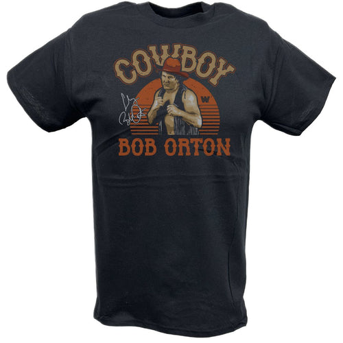 Cowboy Bob Orton Retro Logo T-shirt by EWS | Extreme Wrestling Shirts