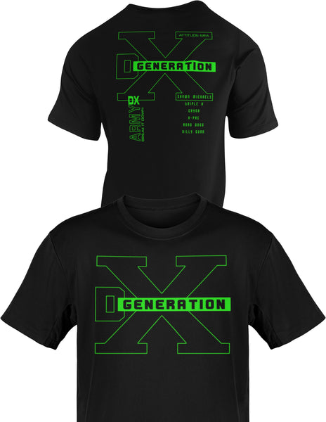 D-Generation X BIG X Green DX T-shirt-S – Extreme Wrestling Shirts