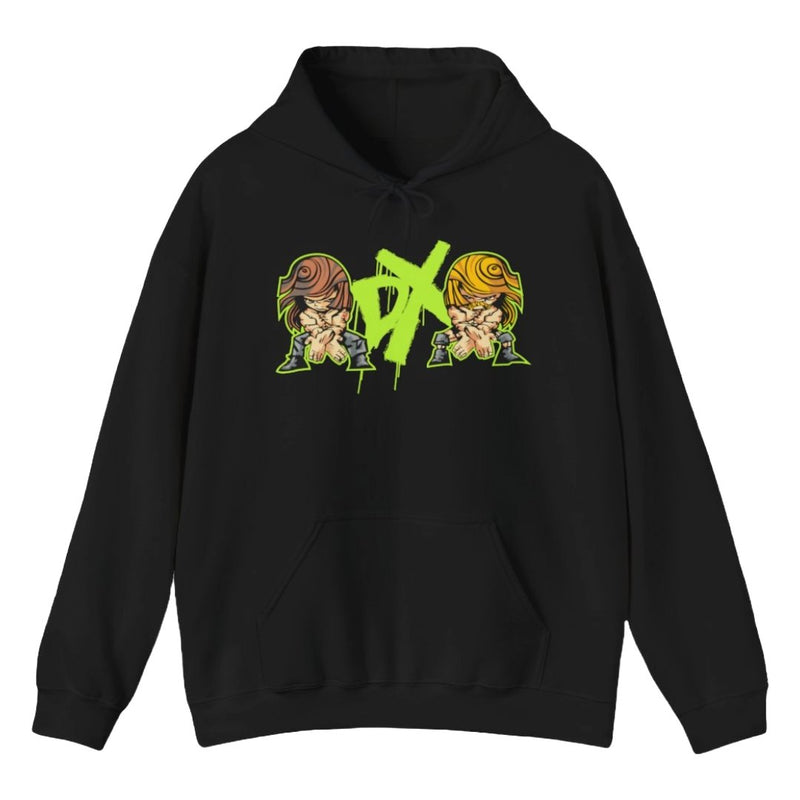 Load image into Gallery viewer, D-Generation X DX Butts Mooning Triple H Shawn Michaels Black Pullover Hoody by EWS | Extreme Wrestling Shirts
