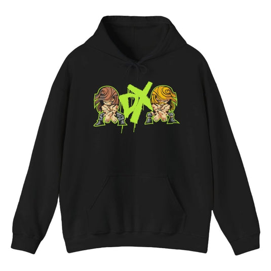 D-Generation X DX Butts Mooning Triple H Shawn Michaels Black Pullover Hoody by EWS | Extreme Wrestling Shirts