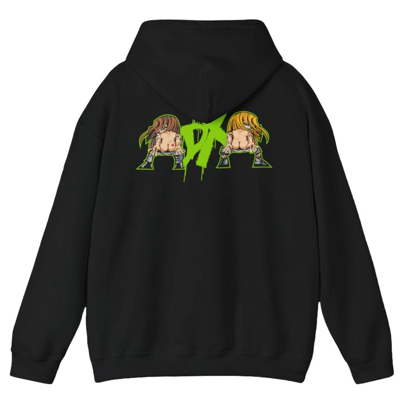 Load image into Gallery viewer, D-Generation X DX Butts Mooning Triple H Shawn Michaels Black Pullover Hoody by EWS | Extreme Wrestling Shirts
