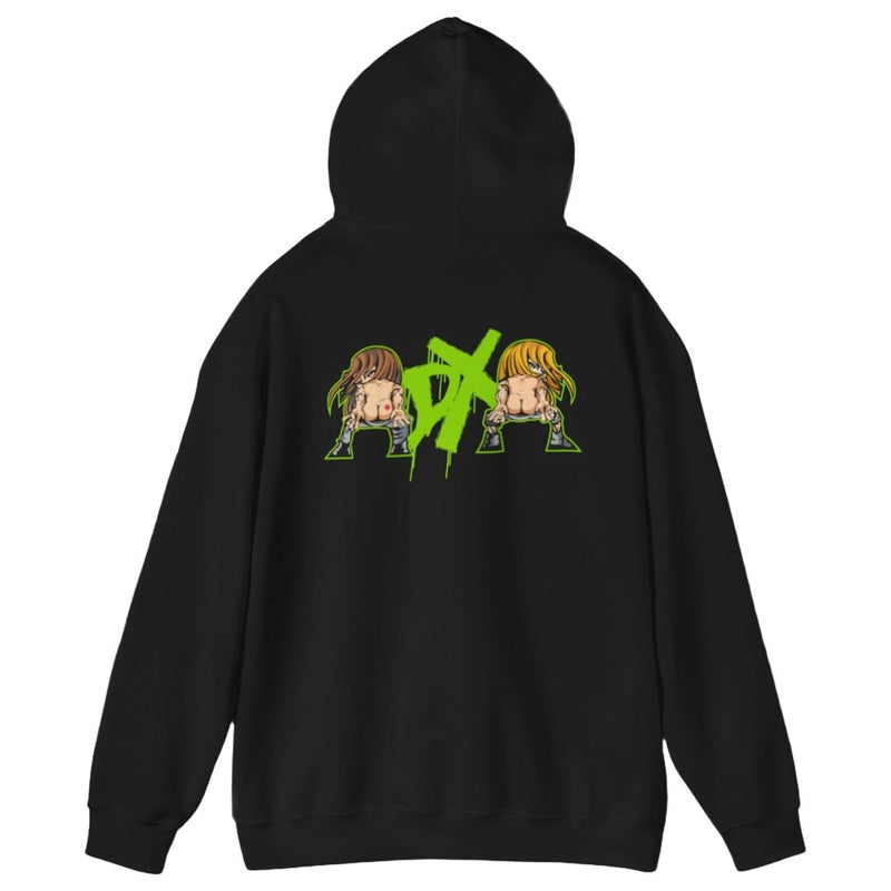 Load image into Gallery viewer, D-Generation X DX Butts Mooning Triple H Shawn Michaels Black Pullover Hoody by EWS | Extreme Wrestling Shirts
