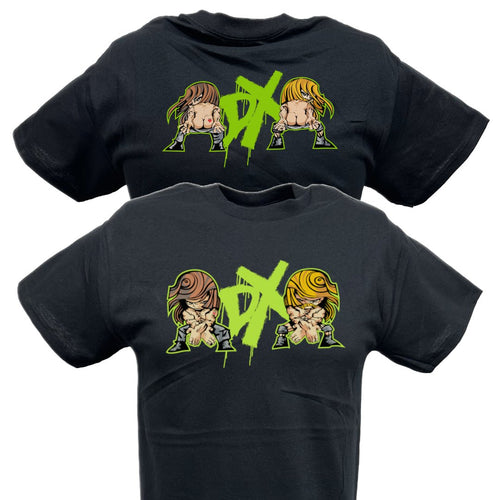 D-Generation X DX Butts Mooning Triple H Shawn Michaels T-shirt by EWS | Extreme Wrestling Shirts