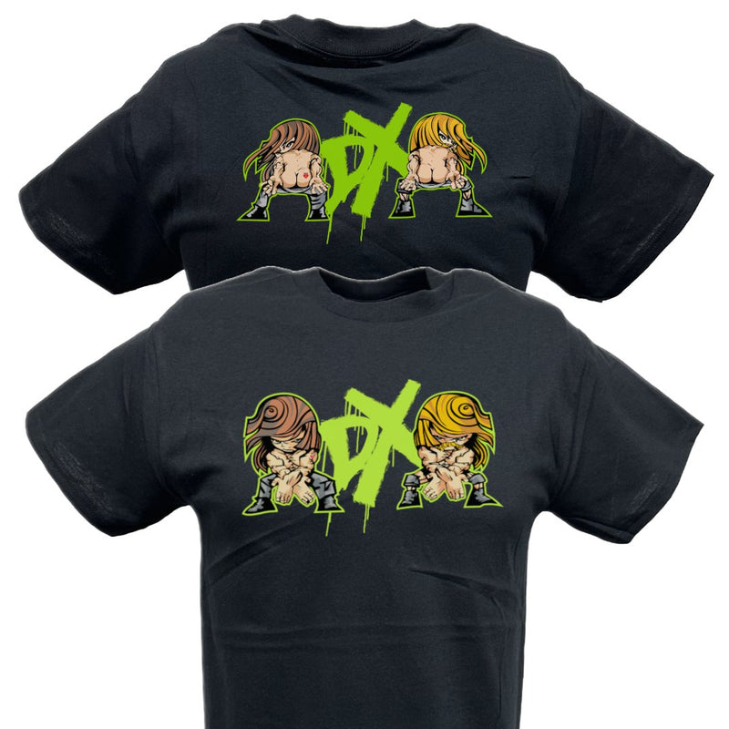 Load image into Gallery viewer, D-Generation X DX Butts Mooning Triple H Shawn Michaels T-shirt by EWS | Extreme Wrestling Shirts
