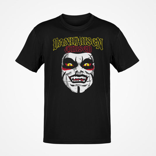 DANHAUSEN Cursed Face Paint Wrestling Heavy Metal Graphic T-Shirt-S by EWS | Extreme Wrestling Shirts