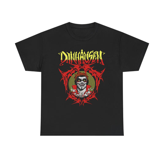 DANHAUSEN Demon Metal Wrestling Red Tribal Graphic T-Shirt-S by EWS | Extreme Wrestling Shirts