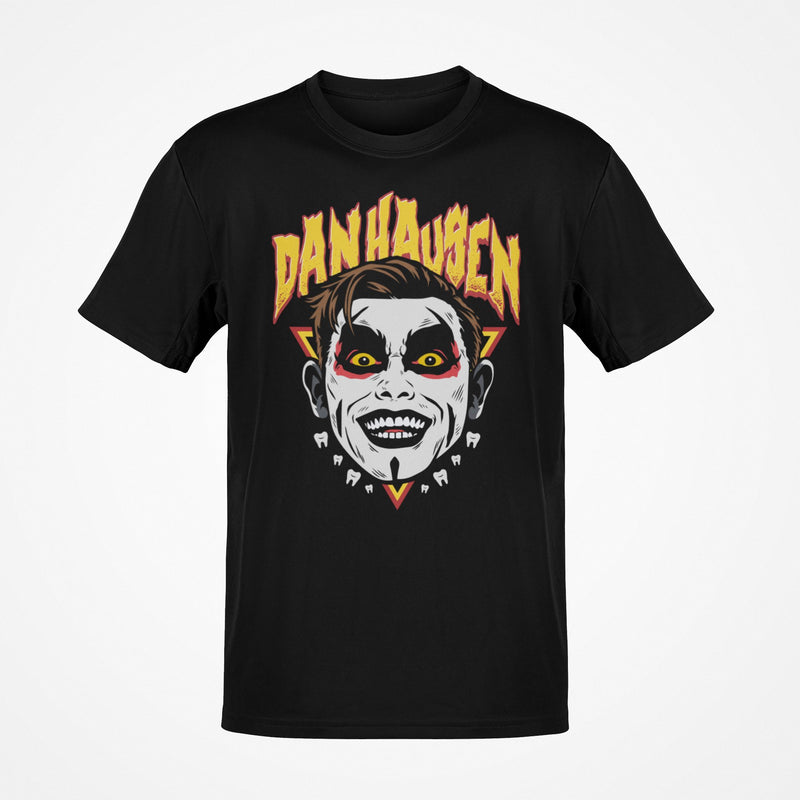 Load image into Gallery viewer, DANHAUSEN Face Teeth Horror Wrestling Graphic T-Shirt Heavy Metal by EWS | Extreme Wrestling Shirts
