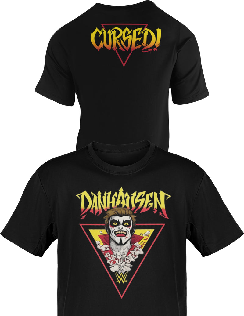 Load image into Gallery viewer, Danhausen Teeth and Triangle Black Pro Wrestling T-shirt-S by EWS | Extreme Wrestling Shirts
